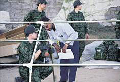 International Emergency Disaster Relief Activity for aid material delivery support in India (2001)
