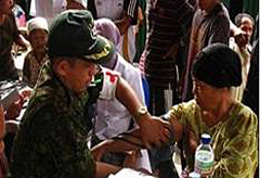 Medical support in Padan, Indonesia　(2009)