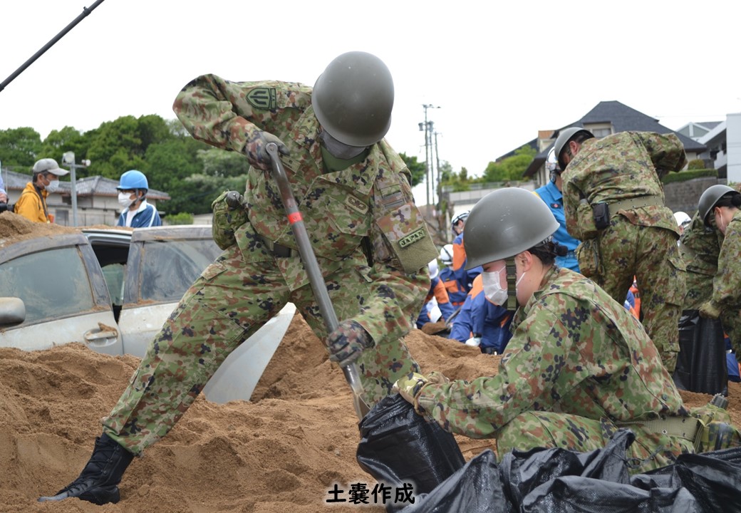 【久留米市総合防災訓練】第４高射特科大隊