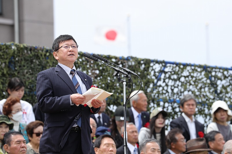 愛知県知事　大村　秀章氏　代理　副知事　江口　幸雄氏による祝辞
