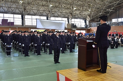 入隊式の景況（第１４普通科連隊教育隊）