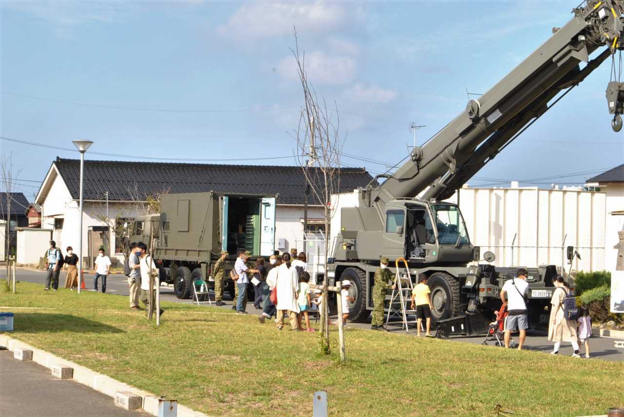 大きな重機も展示