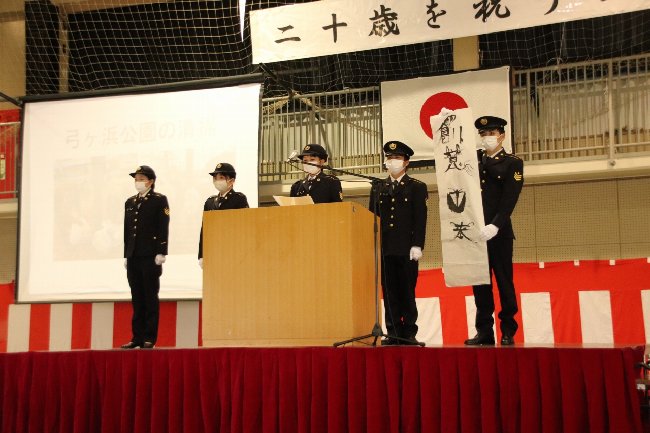 抱負の発表(米子駐屯地)