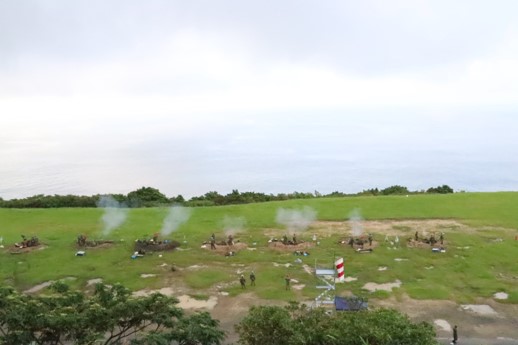 重機関銃対空実射訓練