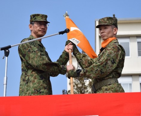 隊旗返還（第１３戦車中隊）