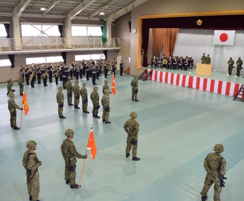 編成完結式（第１３偵察戦闘大隊）