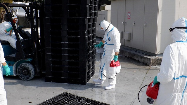 作業終了後の除染