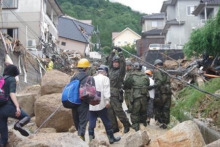 被災者避難の誘導(熊野町)