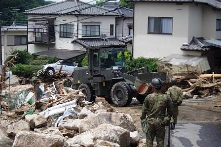 人命救助のための土砂の撤去（熊野町）