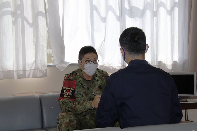 教育隊区隊長との面談(第8普通科連隊)