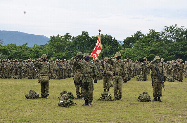 訓練開始式（第46普通科連隊）