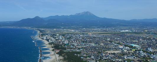 皆生海岸と大山