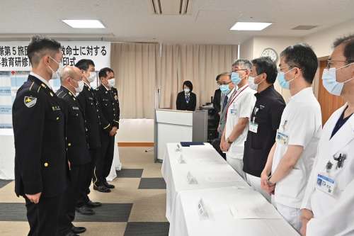 今回研修を受ける第6即応機動連隊の救急救命士