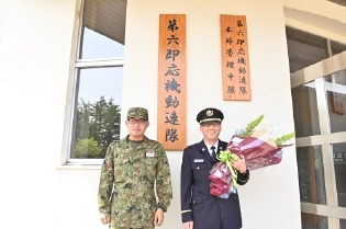 父親と息子との記念写真