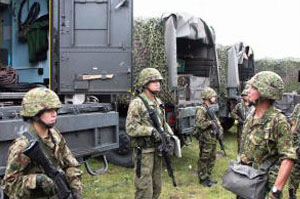 車両の点検 出陣式