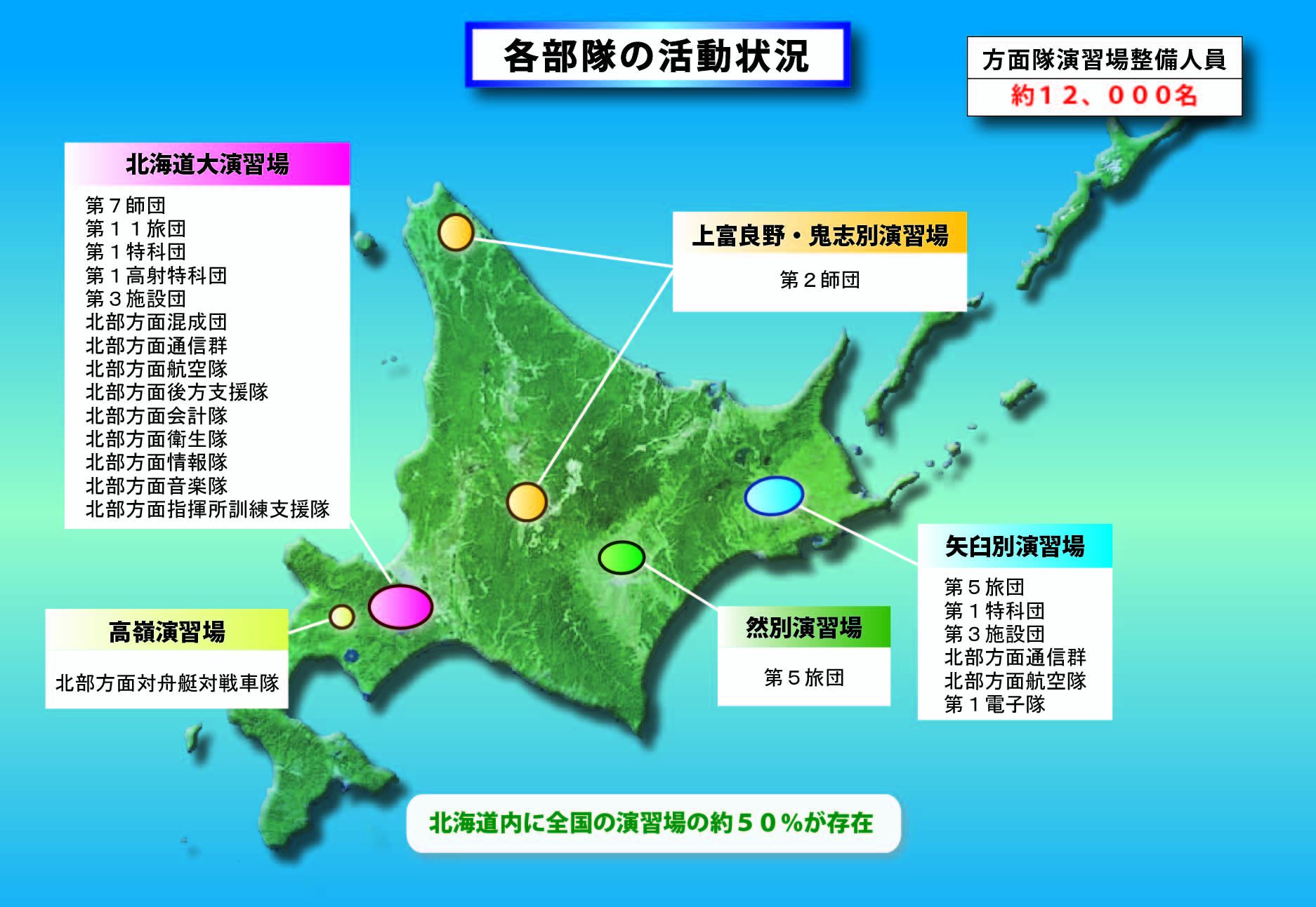 陸上自衛隊 北海道 矢臼別演習場 地図 ラミネート加工