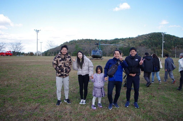 降機後の笑顔で一枚！！
