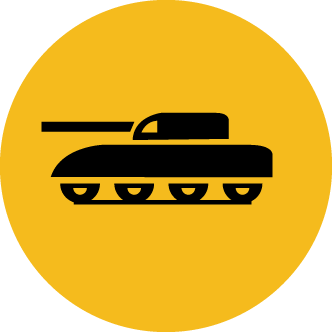 戦車のシルエットがついてるアイコン