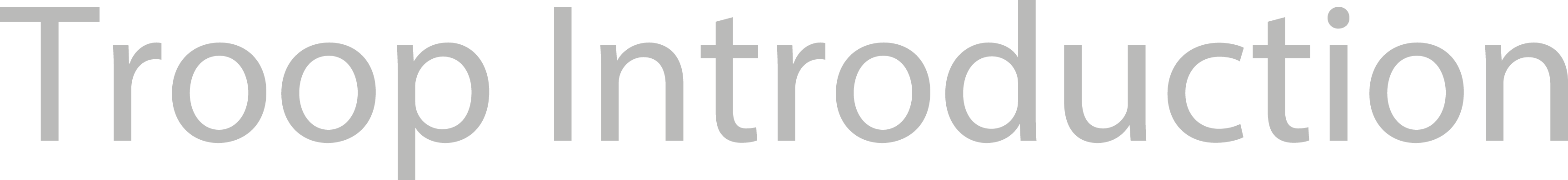 TROOP INTRODUCTION
