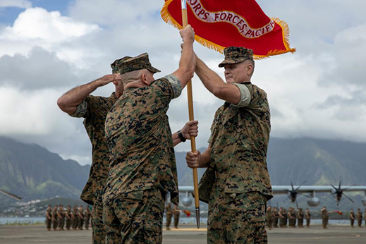 米太平洋海兵隊司令官交代式への出席 米太平洋海兵隊司令官交代式への出席
