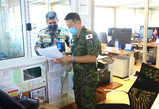 UNMISS司令部要員（兵站幕僚及び航空運用幕僚）の帰国報告