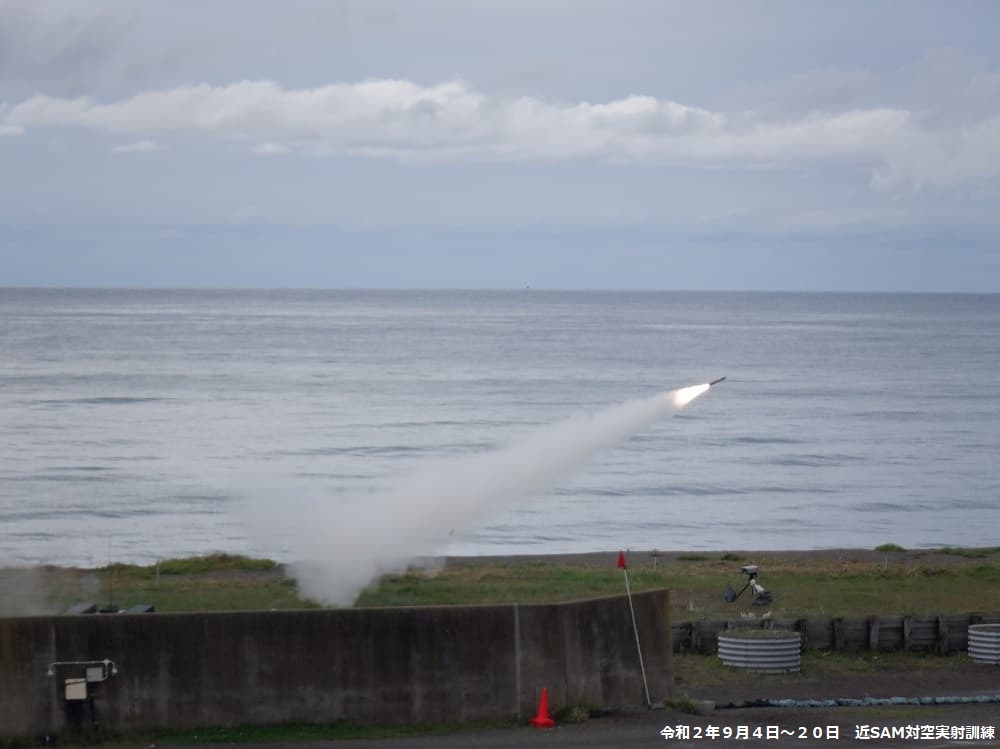 対空実射訓練