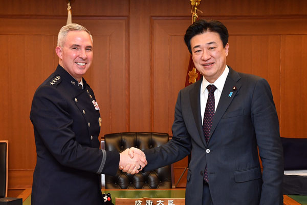 防衛省・自衛隊：ホワイティング米宇宙コマンド司令官の木原防衛大臣