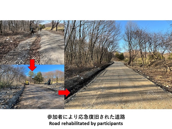 画像(参加者により応急復旧された道路)