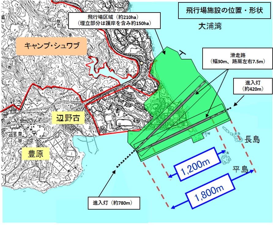 普天間飛行場代替施設 地図