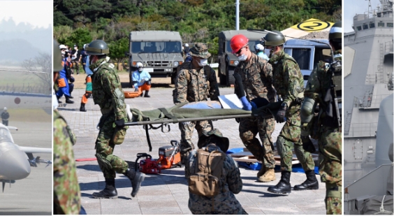 災害派遣や艦艇、航空機の写真などをまとめた活動のイメージ画像