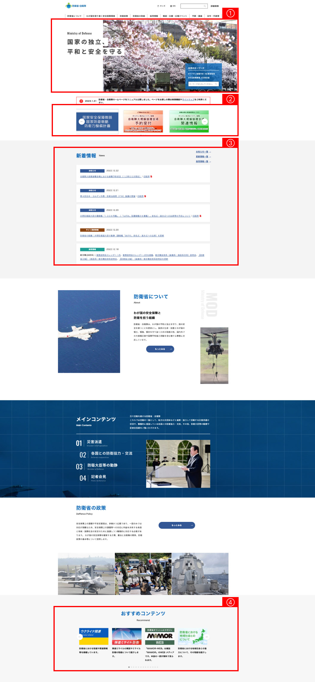 トップページ画面説明図