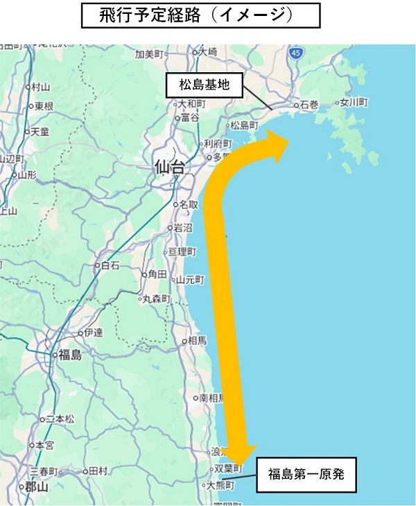 飛行予定経路（イメージ）