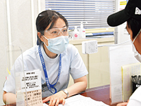 自衛隊大規模接種センターの様子