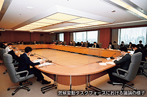 気候変動タスクフォースにおける議論の様子