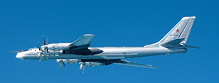 ロシアのTu-95爆撃機