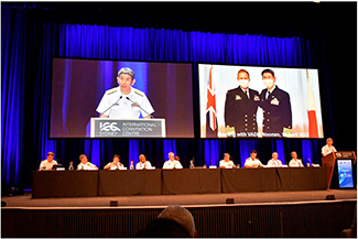 インド太平洋シーパワー会議での海幕長（2022年5月）