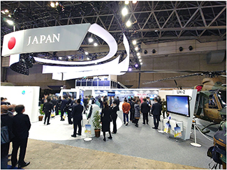 DSEI Japan 2023におけるブースの様子