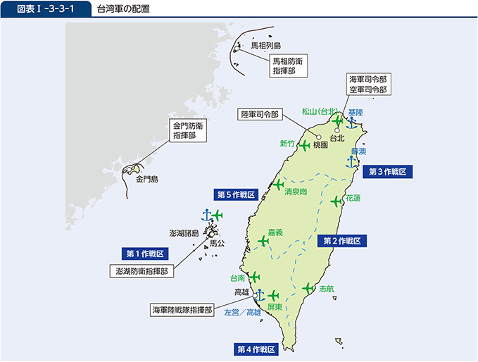 図表I-3-3-1　台湾軍の配置