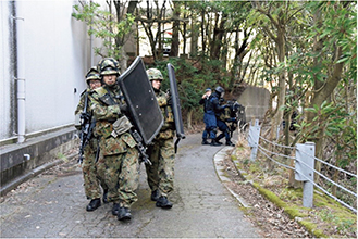 敦賀原子力発電所における警察との共同訓練(2023年2月)