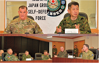 日米豪比4か国懇談を行う森下陸幕長(2023年12月)