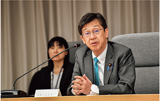 第3回防衛省WPS推進本部での松本防衛大臣政務官(2024年4月)