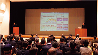 茨城県小美玉市における防衛問題セミナーの様子(2023年11月)
