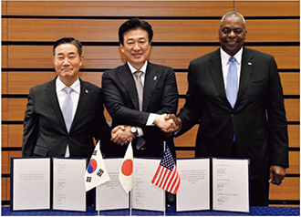 日米韓防衛相会談(2024年7月)
