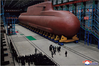 金正恩委員長による「核物質生産基地」現地指導(2025年1月)の発表時に公開された画像【朝鮮通信=時事】