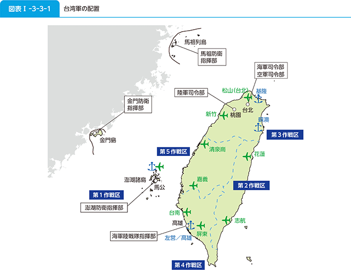図表I-3-3-1 台湾軍の配置