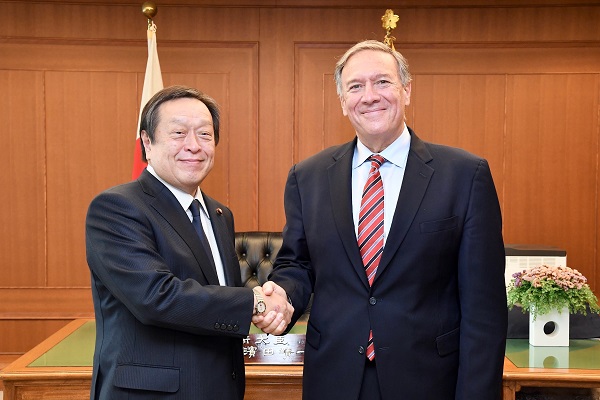 マイク・ポンペオ元米国務長官の浜田防衛大臣表敬