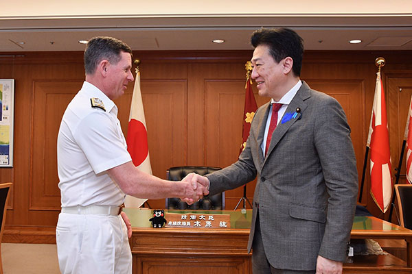 ハモンド豪海軍本部長による木原防衛大臣表敬