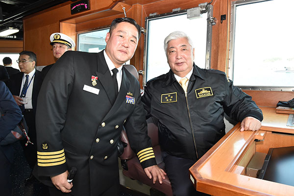 韓国海軍練習艦隊の入港歓迎行事