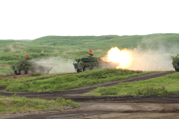 陸上自衛隊富士総合火力演習（学校予行）の視察3