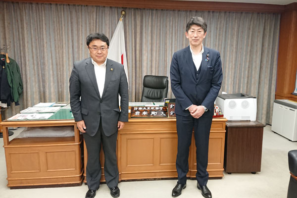 北海道登別市長からの表敬1